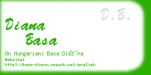 diana basa business card